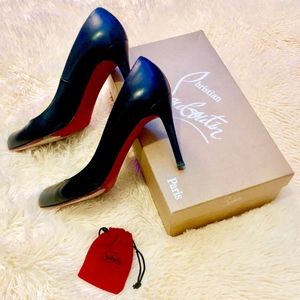 Black Leather Louboutin Pumps